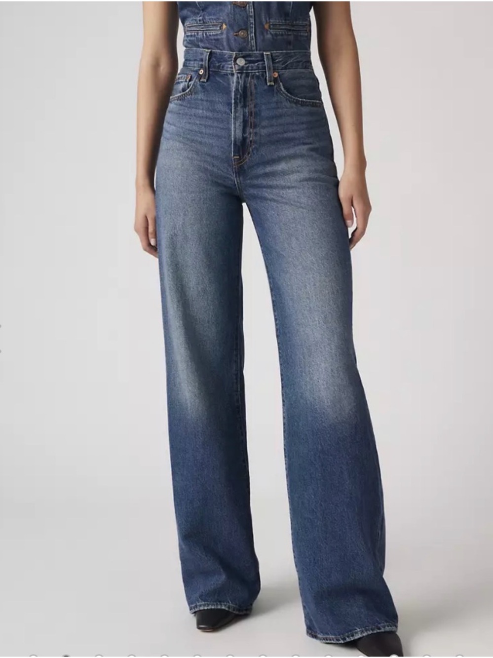 RIBCAGE WIDE LEG WOMEN'S JEANS Sz 29